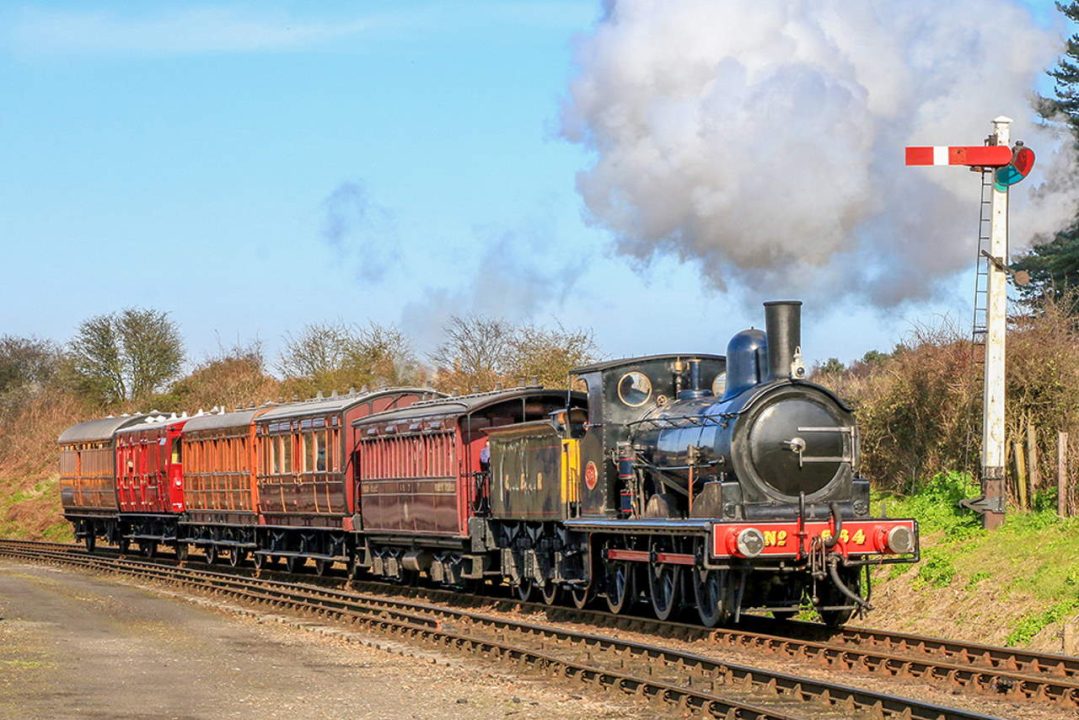 Y14 No 564 with the North Norfolk Railway's train of unique Victorian carriages
