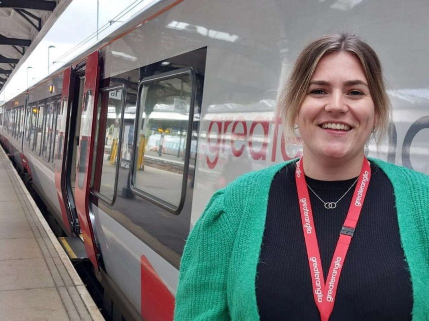 Georgia Payne, Greater Anglia's new safeguard and trespass prevention manager.