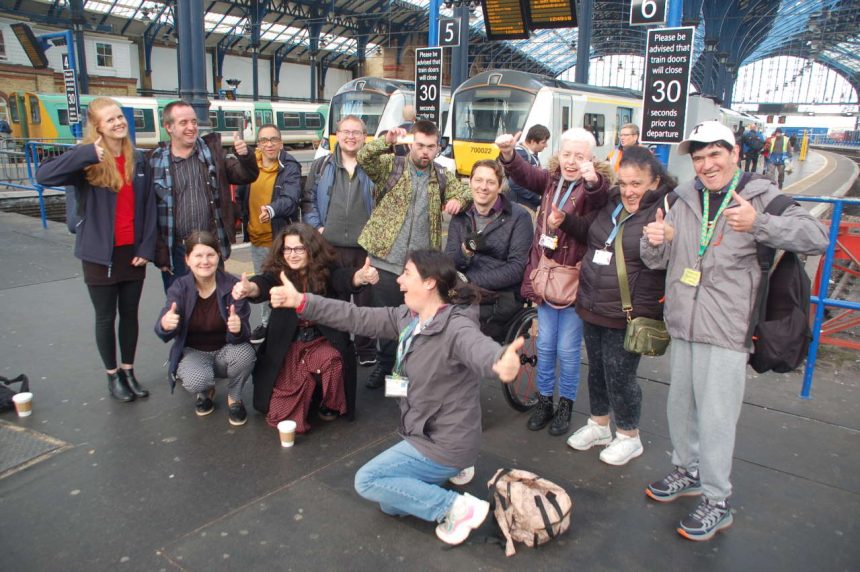 Group in Brighton railway station