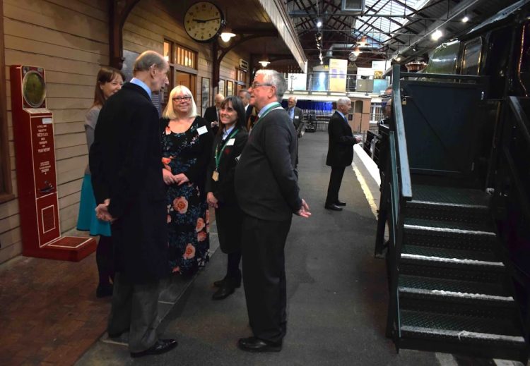  HRH The Duke of Kent is pictured speaking with Swindon Museums Manager, Frances Yeo, Events & Conferencing Officer, Sally Langheim, Visitor Experience Manager, Stephanie Woodman and Visitor Experience Assistant, Phil Harman.