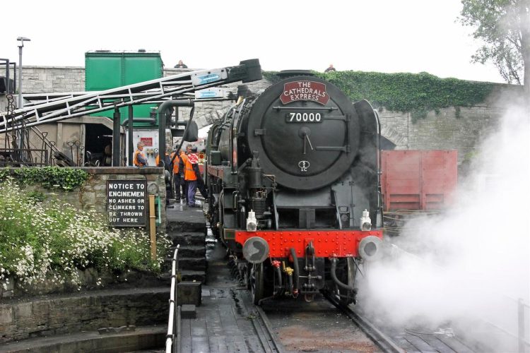 70000 Britannia on Swanage Railway 2012 // Credit: Andrew PM Wright