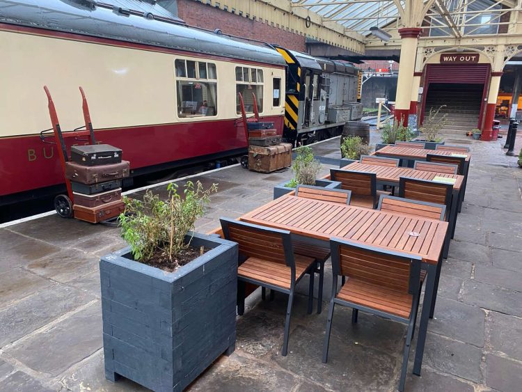 Additional seating for The Trackside pub
