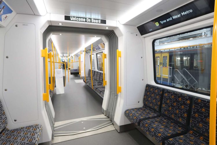 Easy accessibility on Tyne and Wear Metro's new Class 555 trains have an open plan layout. // Credit: Nexus