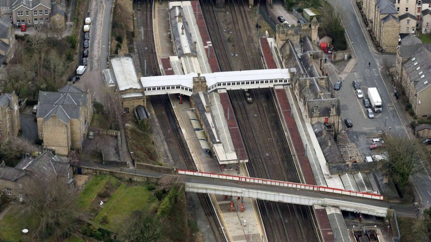 Aerial view of Lancaster station