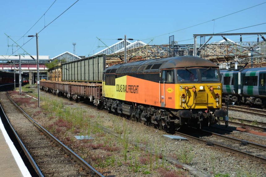 56090 at Crewe hauling 6K39 Crewe Basford Hall to Longport on 10/08/2022.