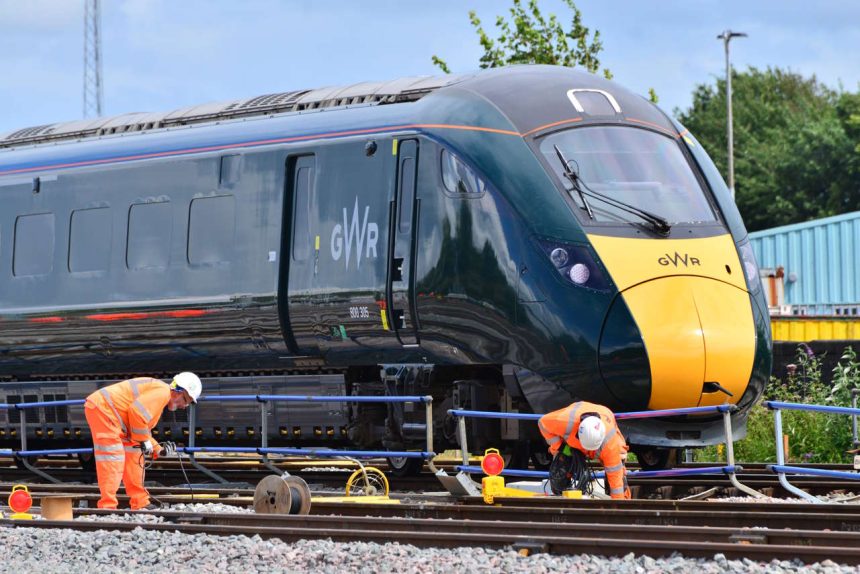Network Rail Engineers with GWR train