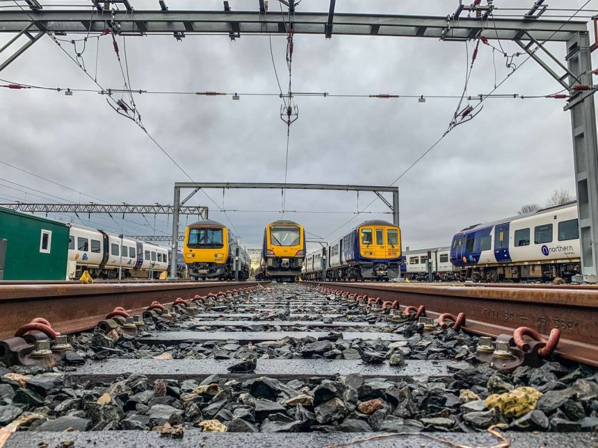 Images shows trains at Allerton depot