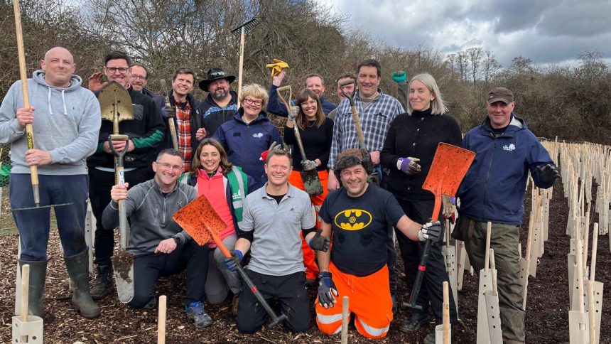 Network Rail and The Tree Council volunteers at Petersfield Community Gardens