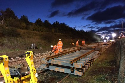 Track replacement taking place