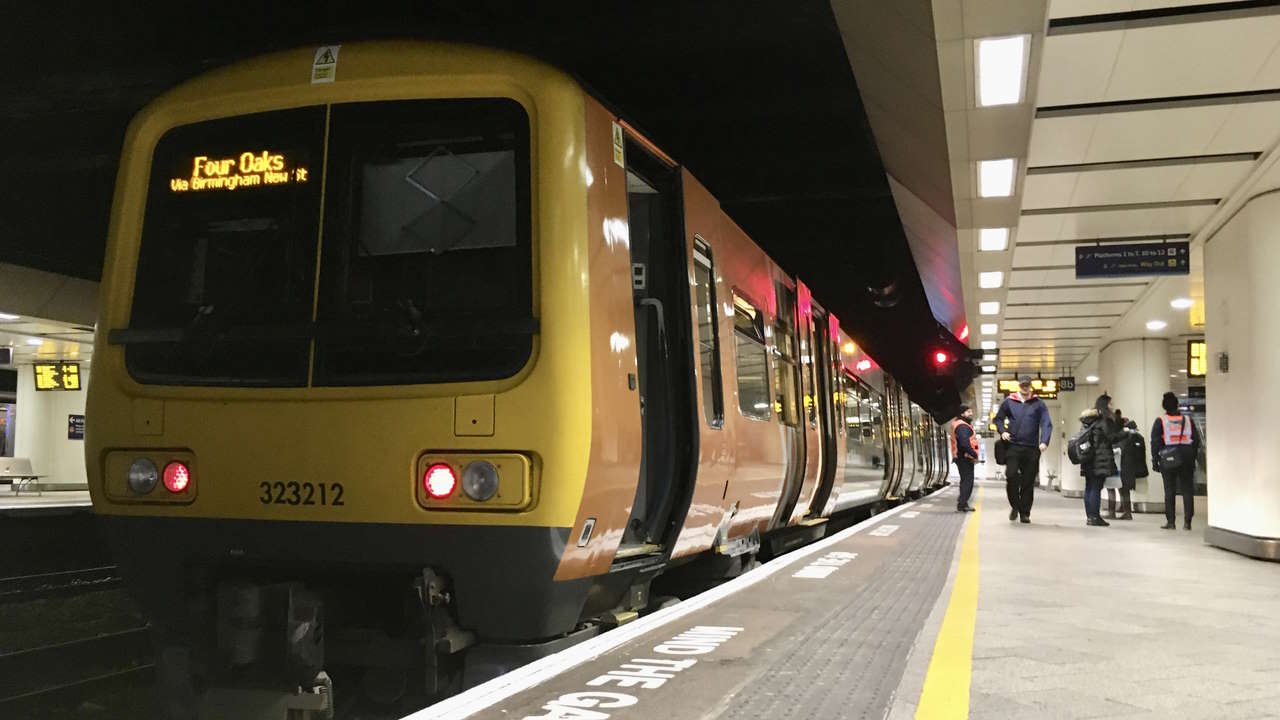 Cross City line train in Birmingham New Street November 2019