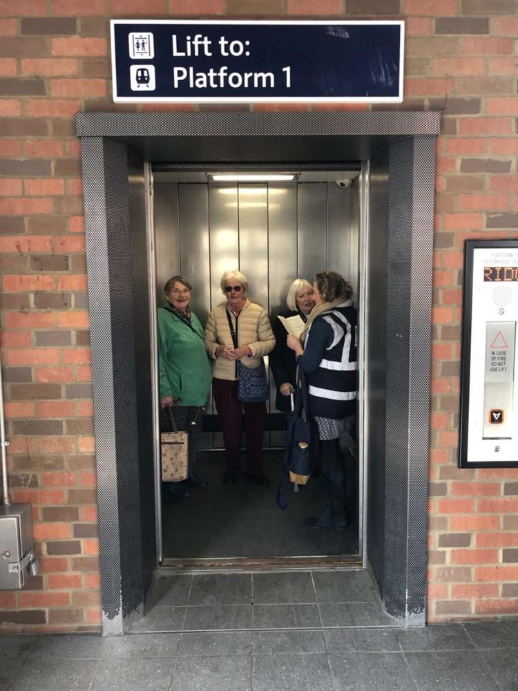 Age Concern Richmond members use the lift