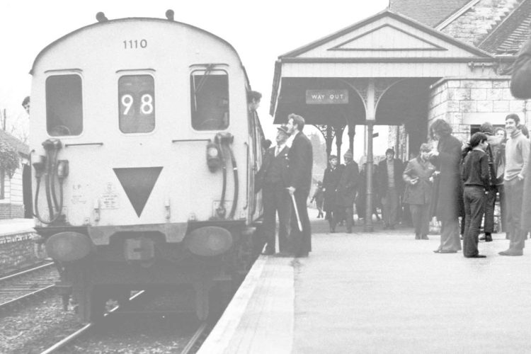 Last day of BR trains Corfe Castle with 13 yr old Peter Frost 1 January 1972 IAN NOLAN (2)