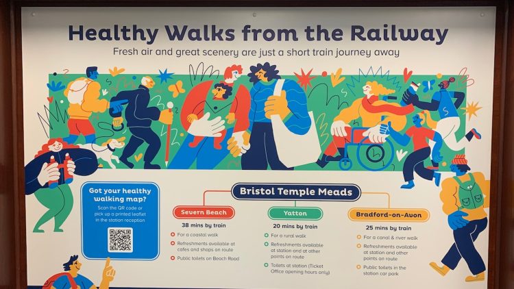 Passengers can find information inside on local walks