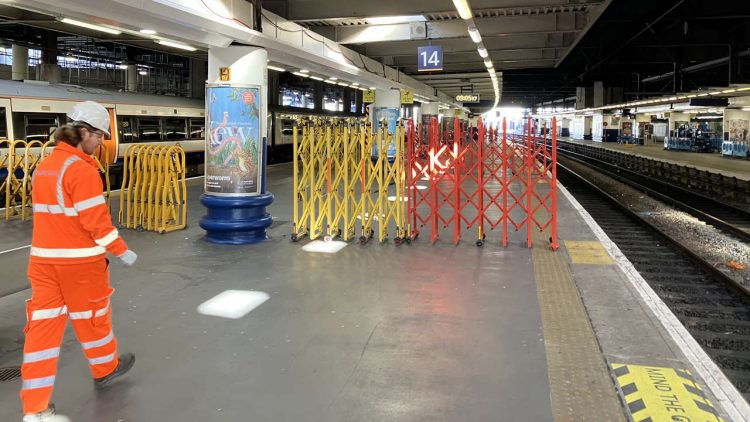 Platform closures at Euston station Easter 2023