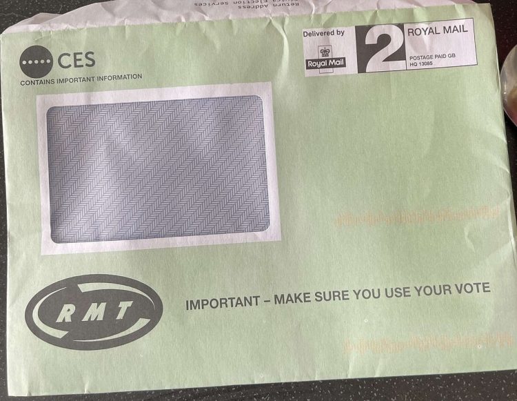 RMT ballot envelope