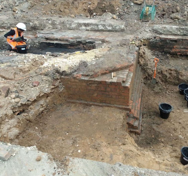 Archaeological excavation in the Great Hall Courtyard at the National Railway Museum