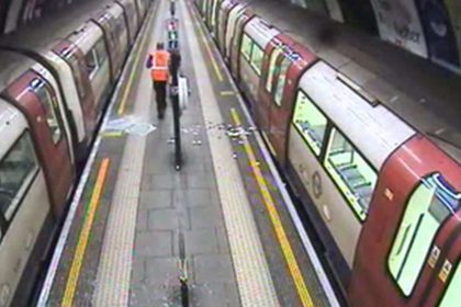 CCTV from Clapham Common station following passenger evacuation