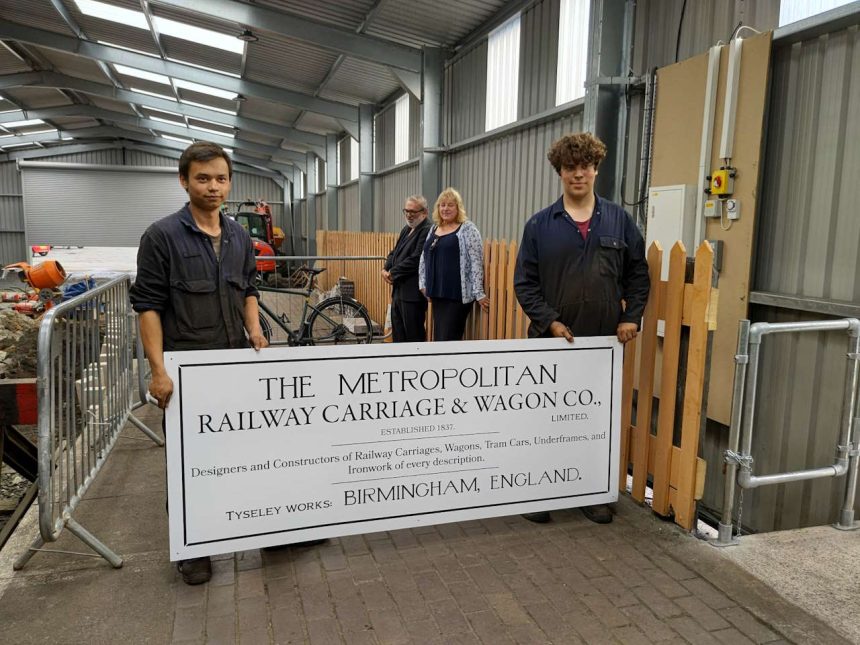 Sign unveiled for the carriage works