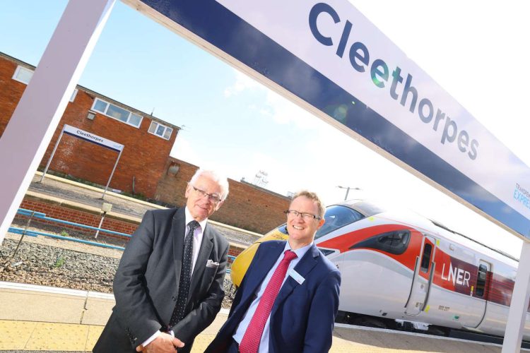 L-R Martin Vickers MP for Cleethorpes and David Horne. London North Eastern Railway Managing Director. 