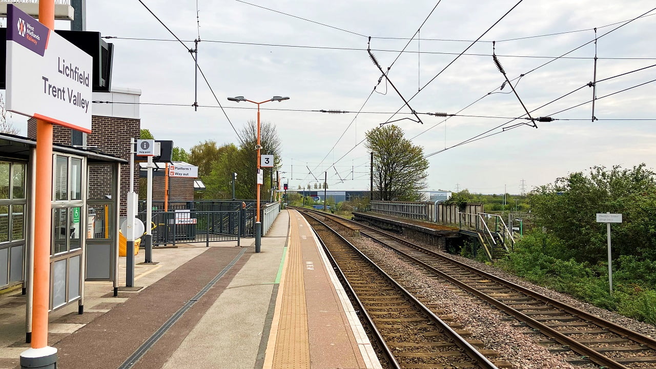 Platform 3 at Lichfield Trent Valley
