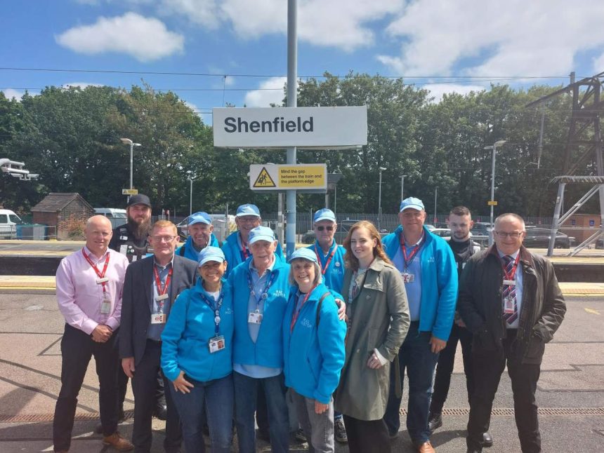 Rail pastors and Greater Anglia colleagues at Shenfield railway station.