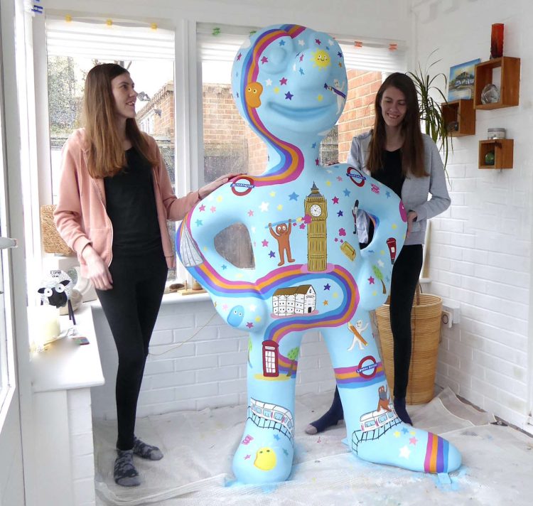 Thameslink Morph with the artists Phillippa and Rachael Corcutt