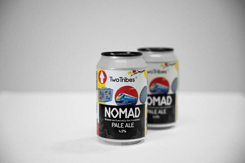 Two cans of Nomad by Eurostar in partnership with Two Tribes