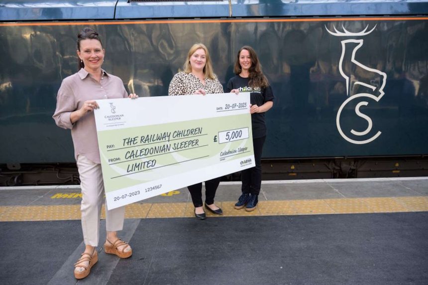 Caledonian Sleeper Railway Children Charity Donation