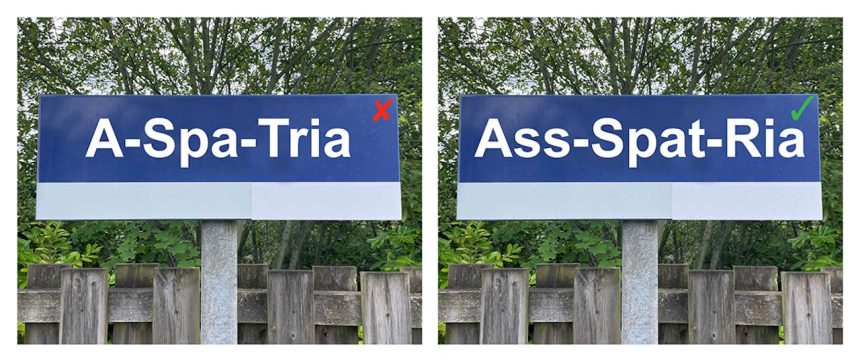 Aspatria station sign mock-up