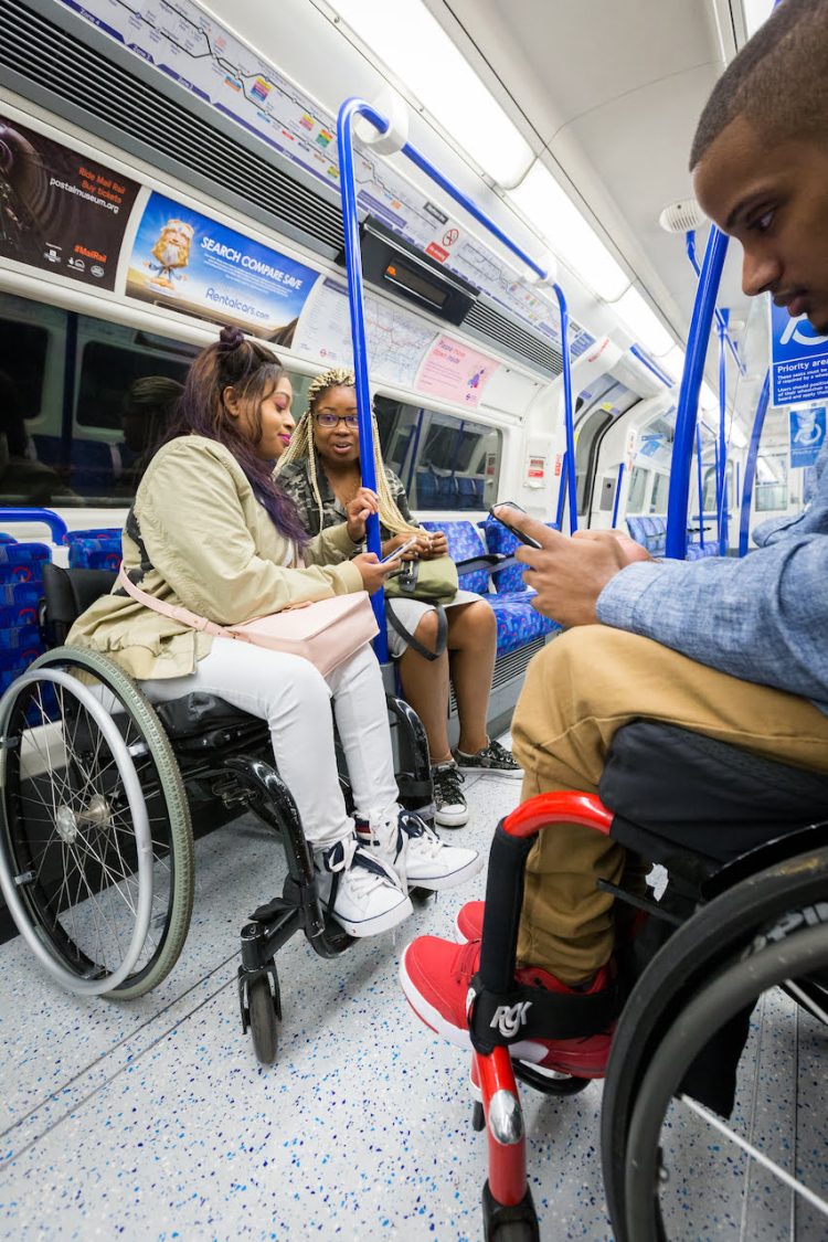 Wheelchair users travelling by Tube