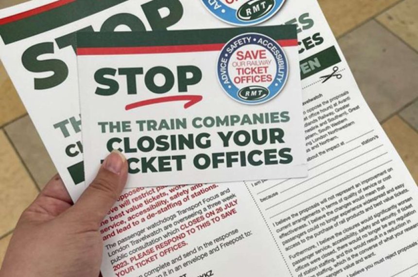 RMT's Save Ticket Office paperwork