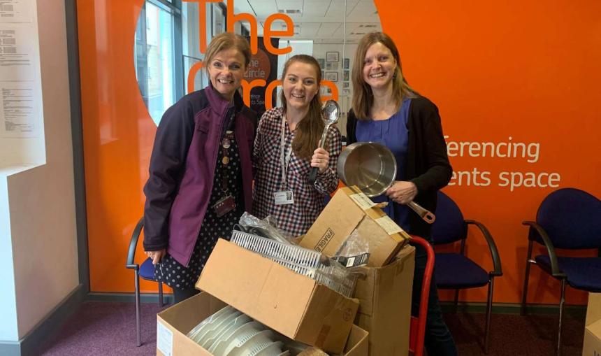 EMR donates kitchen equipment to Sheffield homeless charity, Roundabout