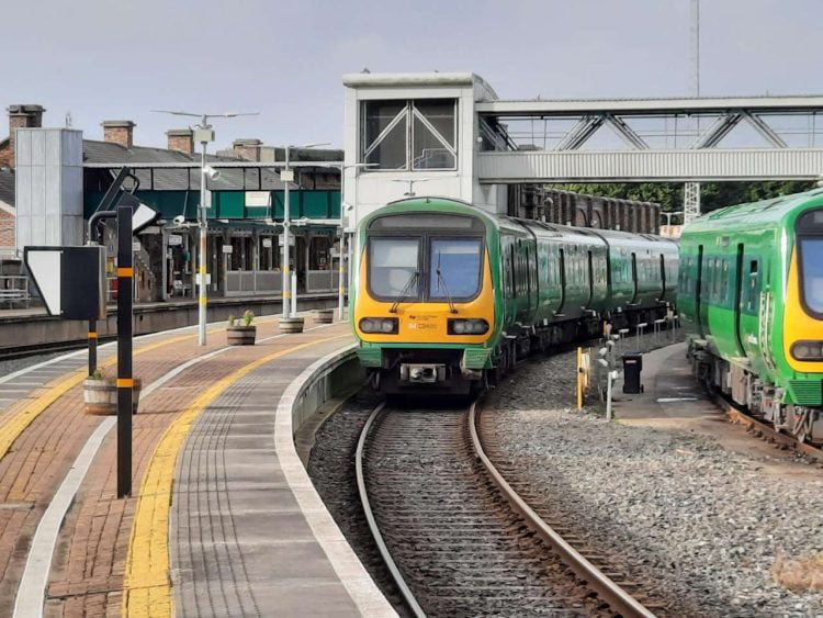 Drogheda Station Commuter trains charging platforms