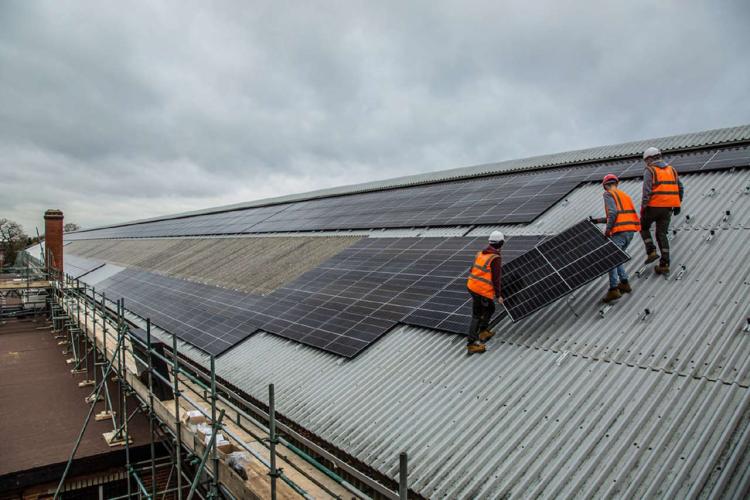 Solar Panels at Streatham Hill Rail Depot.
