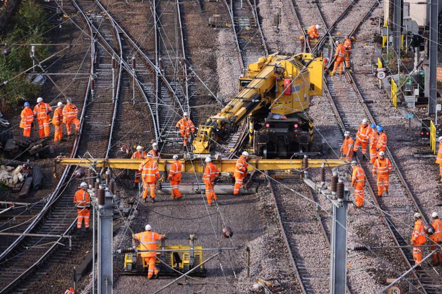 Newcastle railway track upgrade