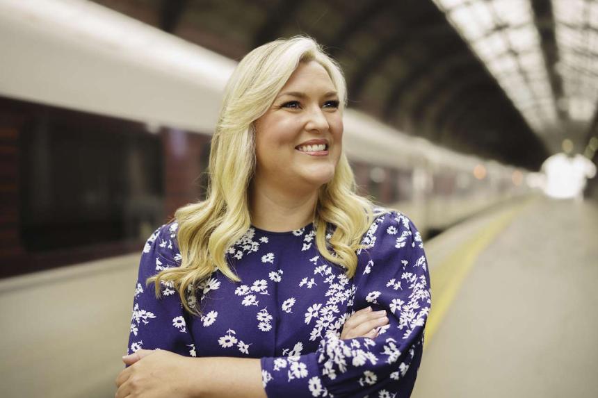 LNER 100 Firsts: Dragon’s Den star, Sara Davies, travelling to meet Queen Elizabeth II for the first time to collect her MBE