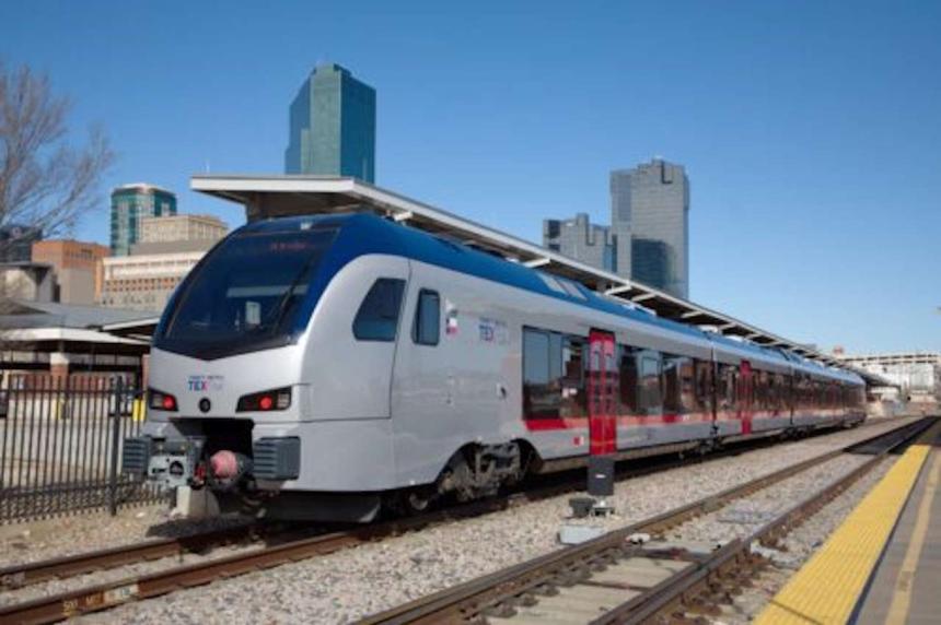 TEXRail train in Fort Worth