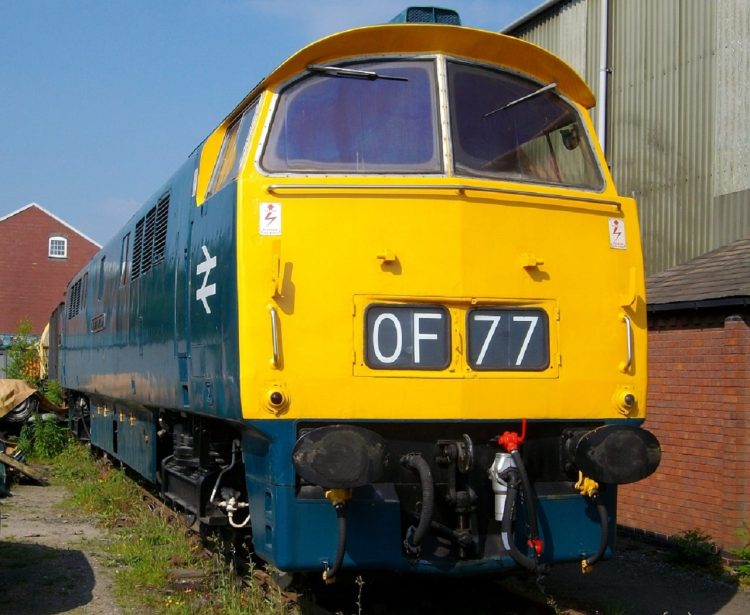 In blue livery with full yellow ends is D1048 'Western Lady'