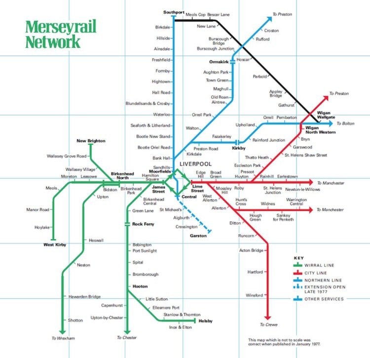 Merseyrail Network map