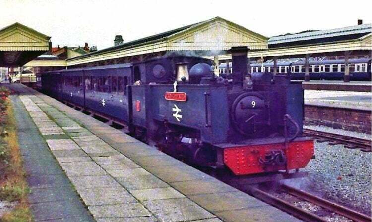 872Vale of Rheidol Railway No. 8 Llywelyn's classmate No. 9 PRINCE OF WALES in British Railways blue livery