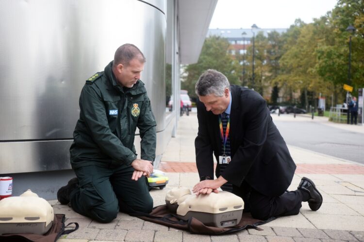 South Central Ambulance Service's David Hamer and SWR's Phil Dominey