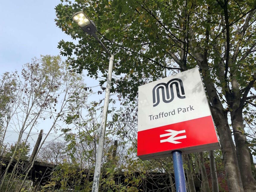 Trafford Park - Station sign