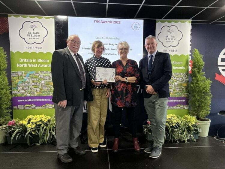 Station adopter volunteers at the RHS Britain in Bloom awards