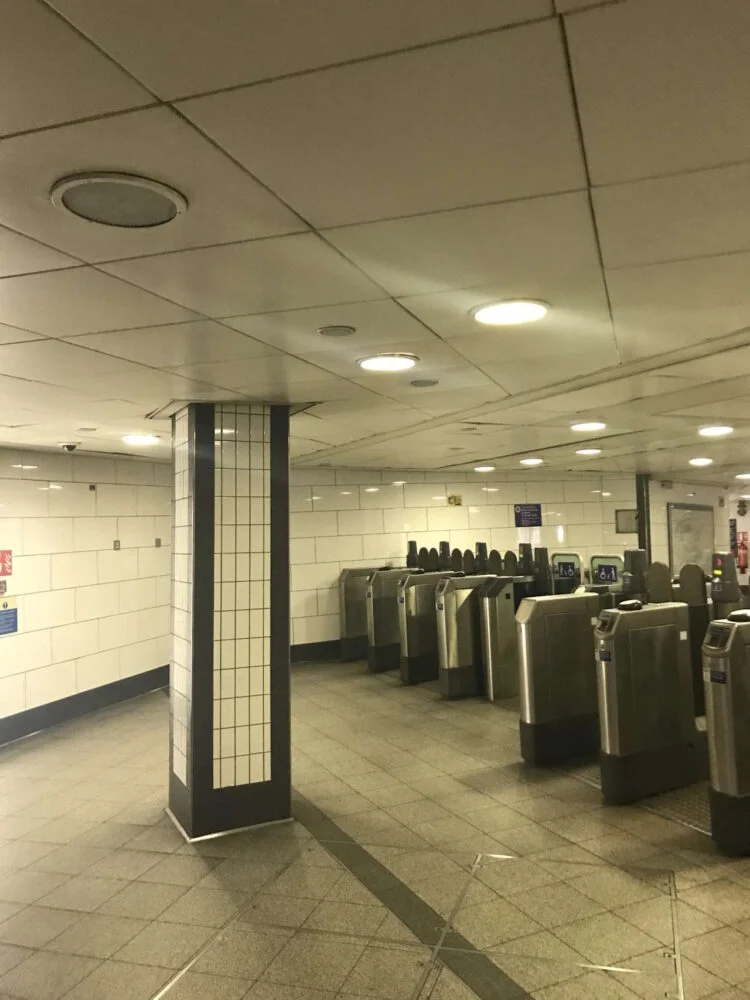 Central London underground station converted to LED lighting