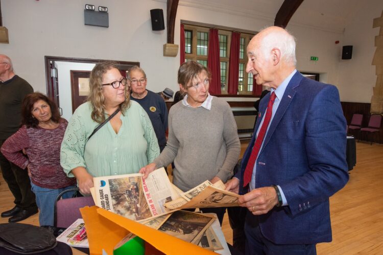 Paul Atterbury takes an interest in old cuttings pic Ian Crowder