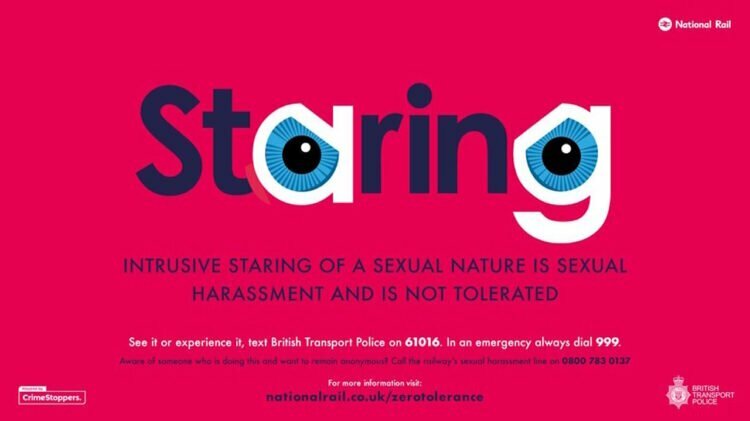 Staring sexual harassment image