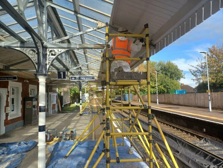 Work at Farncombe station as part of PDU