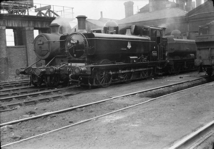 5700 Class No. 9629 in British Railways days. // Credit: Leaky Finders Ltd.