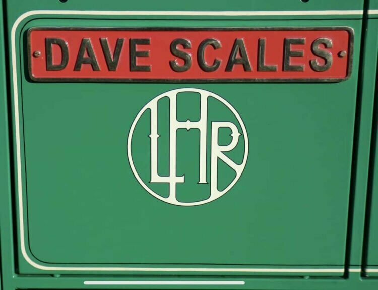 Dave Scales nameplate. // Credit: Hayling Light Railway