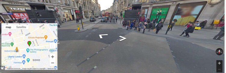 Google Street View of Oxford Circus. // Credit: Google Street View